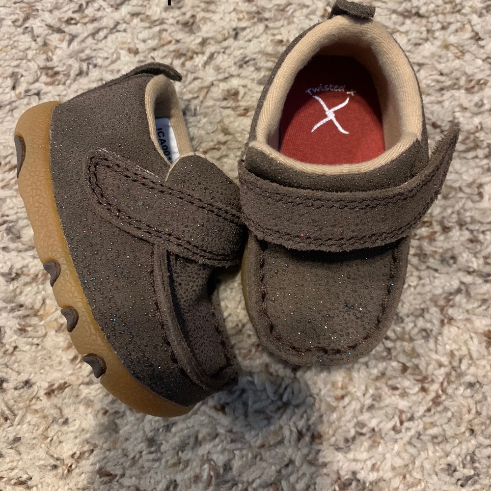 Twisted x sparkle baby shoes never worn